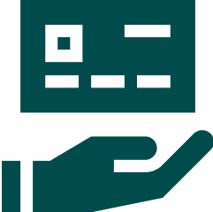 Capa_1 Icon of hand holding a credit card.